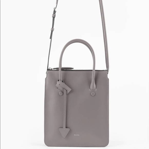 DELAROQ // Troisième tote bag crossbody leather purse in Shroom - Picture 1 of 16
